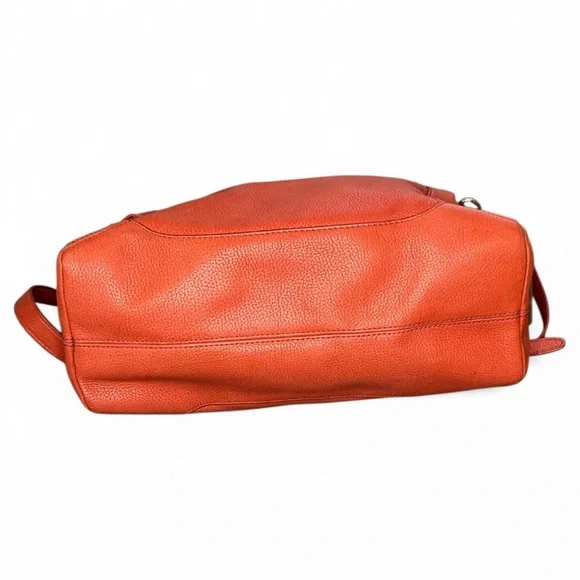Botkier red Orange Leather Handbag satchel quiet luxury crossbody purse - Picture 6 of 11